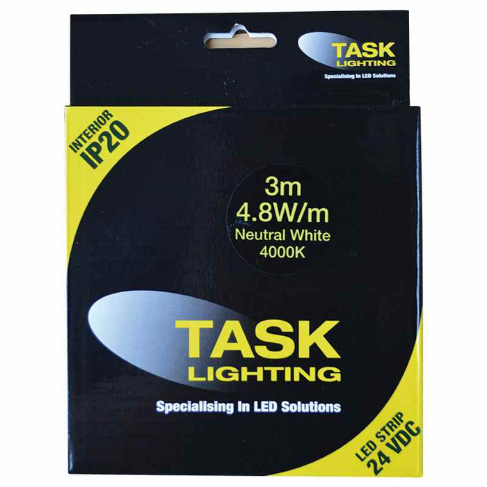 Task LED Strip Pack 4.8W/m 24VDC 3m Neut White