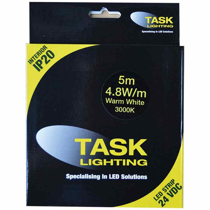 Task LED Strip Pack 4.8W/m 24VDC 5m Warm Whit