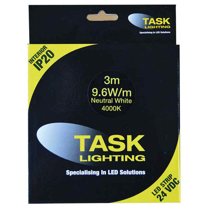 Task LED Strip Pack 9.6W/m 24VDC 3m Neut Whit