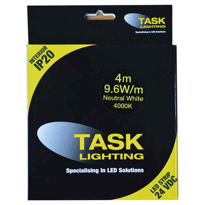 Task LED Strip Pack 9.6W/m 24VDC 4m Neut Whit