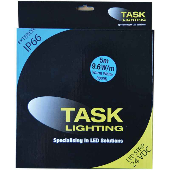 Task LED Strip Pack 9.6W/m 24VDC 5m Warm White IP66