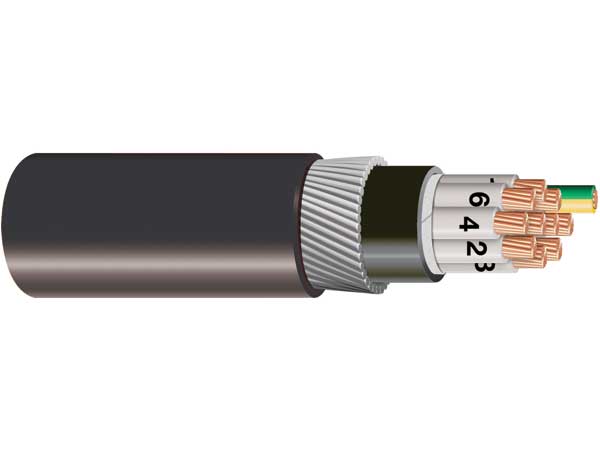 Cable 1.5mm 10c + Earth SWA 0.6/1Kv Multicore Black