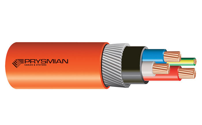 Cable 4mm 2c + Earth SWA Circular Orange