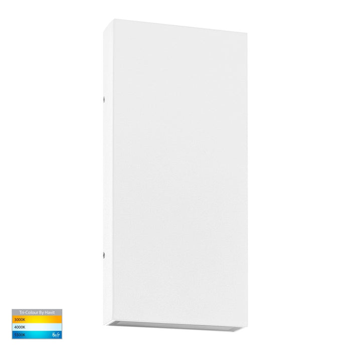 Essil Wall Light Up/Down 2 x 6W 3/4/5k 240V White IP54