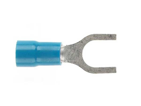 Pre-Ins Fork Term 4mm Slot Blue (Pkt100)