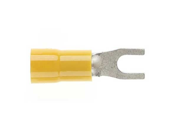 Pre-Ins Fork Term 5mm Slot Yellow (Pkt25)
