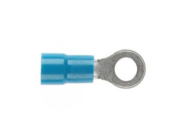 Ring Terminal 5mm Hole Blue (Pkt 100)