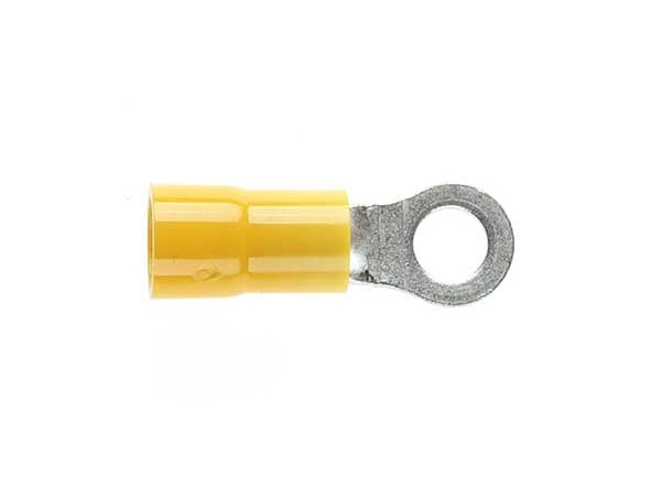 Ring Terminal 8mm Hole Yellow (Pkt 50)