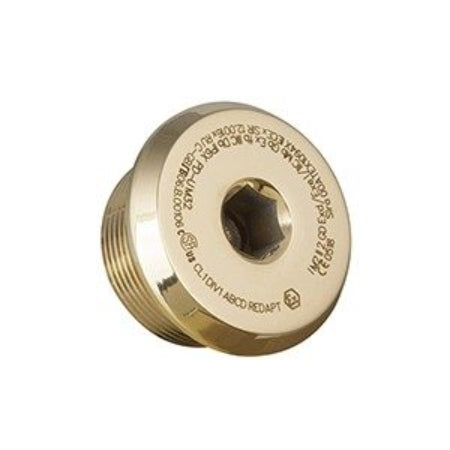 Domehead Plug Brass M20 EEXDE Nickel Plated