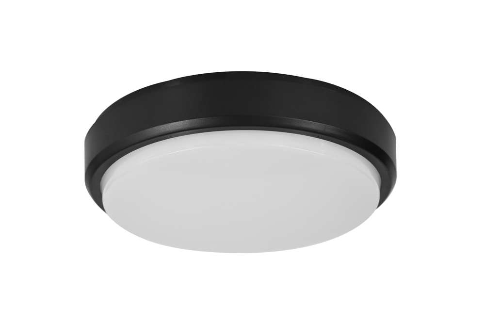 Basic Bulkhead round CCT 12W non dimmable white & black trim