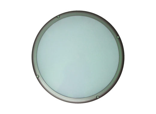Typhoon Bulkhead Round Flush 19W 4K M/wave Sensor IP65 Grey