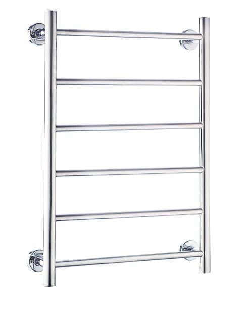 Towel Rail Round 6Bar 60W Stainless Steel IP44 680mmx530mm