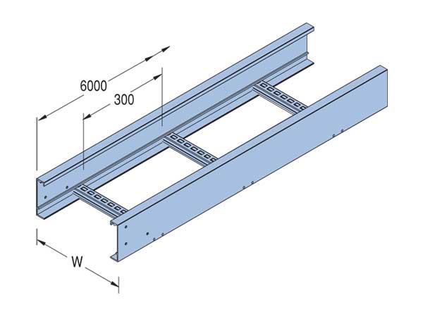 NEMA16 Cable Ladder 600mm (6m) Aluminium