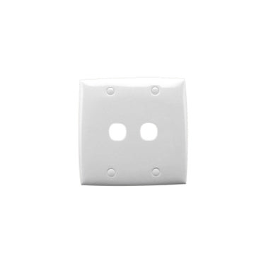 Plate Std 2Gang Square White