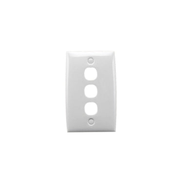 Plate Std 3Gang White