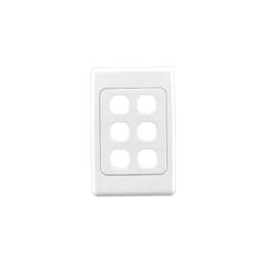 2000 Grid & Cover Plate 6Gang White