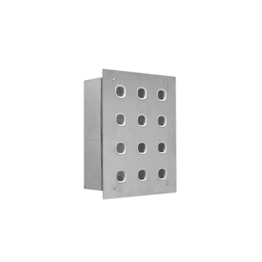 Switch Plate 12Gang 3 x 4 White Stainless Steel with Box