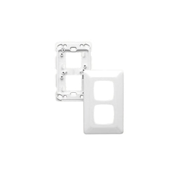 Prestige Grid & Cover Plate 2Gang White