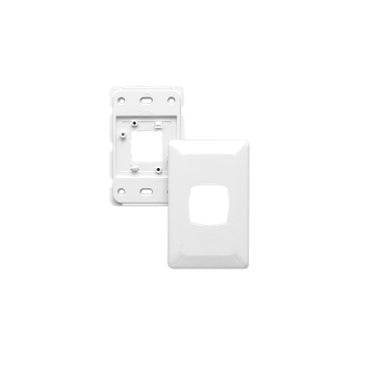 Prestige Grid & Cover Plate 1Gang White