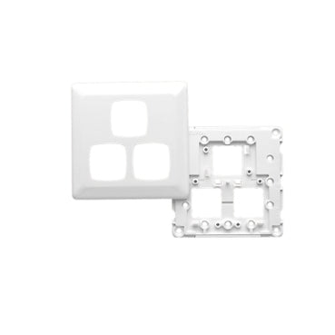 Prestige Grid & Cover Plate 3Gang White