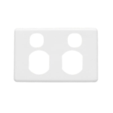 Cover Plate Sw Socket Dbl White