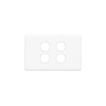 Grid & Cover Plate 4Gang White