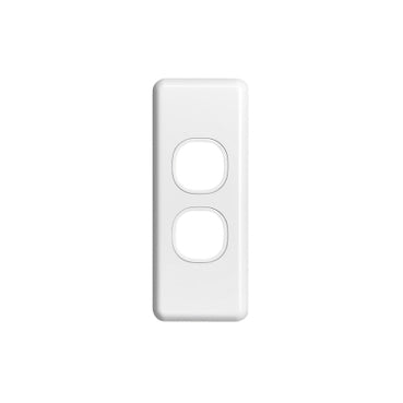 Grid & Cover Plate Architrave 2Gang White