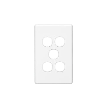 Grid & Cover Plate 5Gang White