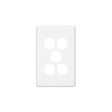 Switch Cover Plate 5Gang White