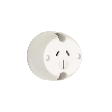 Socket Surface 15A 3Pin Back Wired