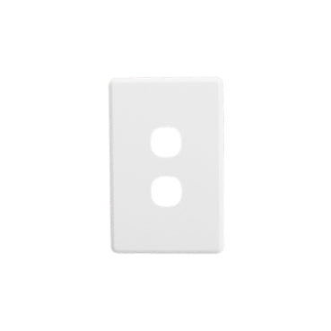 Switch Cover Plate 2Gang White