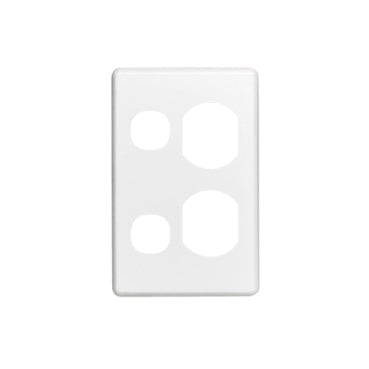 Cover Plate Sw Socket Dbl Vert White Old