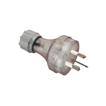 Plug 10A 3Pin PVC Extra Heavy Duty Transparent