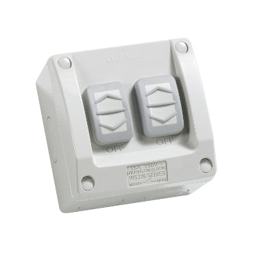 WS Switch Double 15A 250V IP66