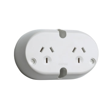 Socket Surface 10A Twin 3Pin 250V