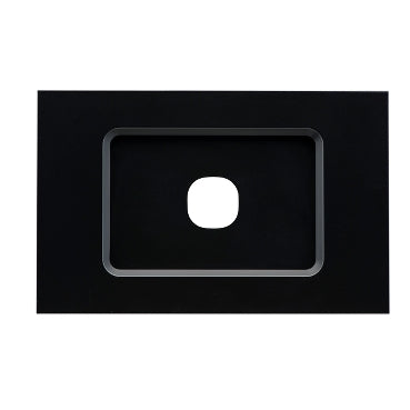Saturn Zen Grid & Plate 1 Gang Black