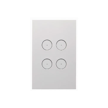 Saturn Zen Grid & Plate Assy 4 Gang Black