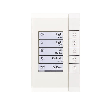 C-Bus Saturn Dlt Wall Sw Black Grid Pure White Fascia