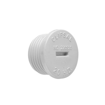 Conduit Screwed Plug 20mm Grey