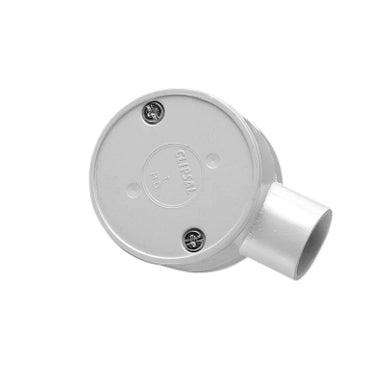 Conduit Box 25mm 1Way PVC Grey