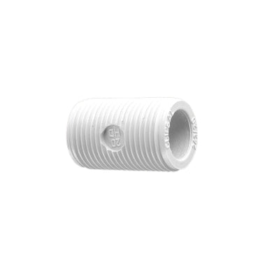 Conduit Screwed Nipple 16mm PVC Grey