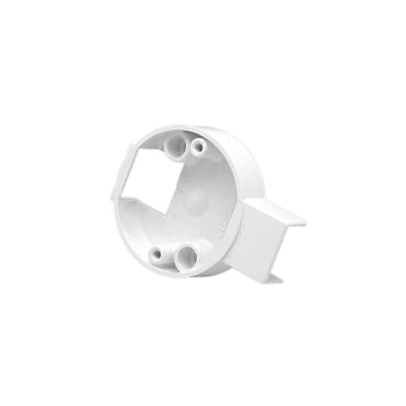 Trunking Mtg Block Round Surface White