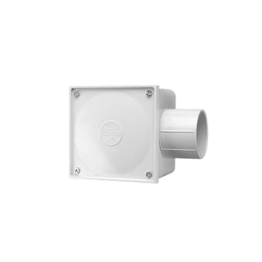 Conduit Box 50mm 1Way PVC Grey