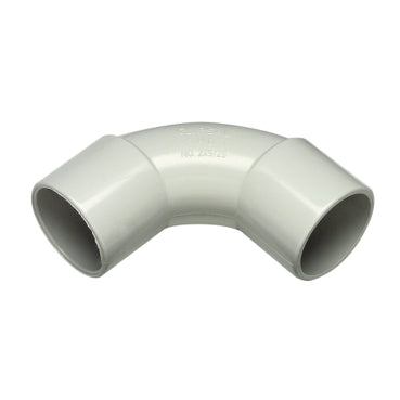 Conduit Solid Elbow 25mm PVC Grey