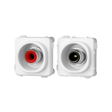 Mech Audio Connector RCA Red Blk (Pair) White