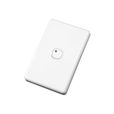 C-Bus Wall Sw 1Button Learn Enabled White