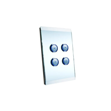 C-Bus Saturn Key Input 4Button Glass Facia White
