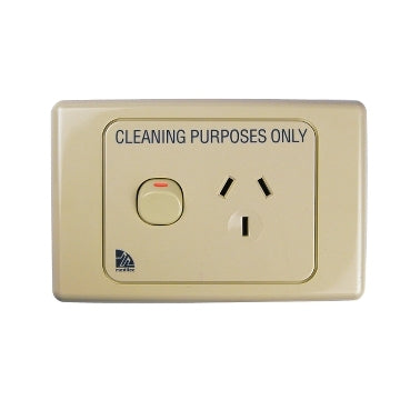 Medilec Sw Socket Sgl 10A Horiz Beige (Cleaner)