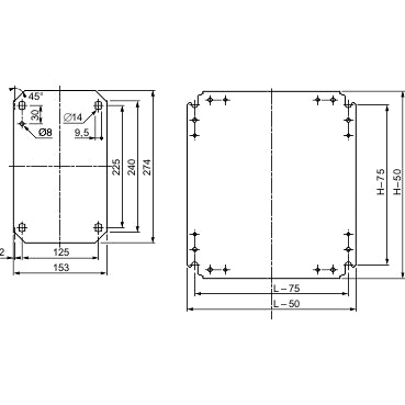 Mounting Plate Steel 965mm x 750mm
