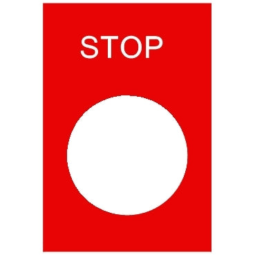 ZB2 BY2304 Legend Plate STOP